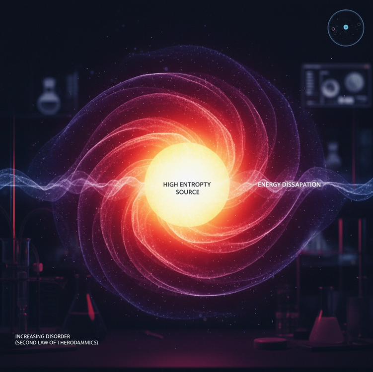 Heat spreading from a hot object into its surroundings